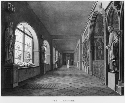 View of the cloister, Musee des Monuments Francais, Paris, illustration from 